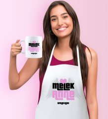 Kişiye Özel Melek Anne Mutfak Önlüğü Kupa Seti