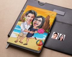 Bk Gift Kişiye Özel Sevgililer Karikatürlü Beyaz Defter-108 , Arkadaşa Hediye , Sevgiliye Hediye
