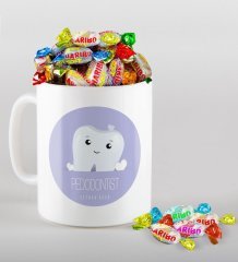 Kişiye Özel Pedodonti Kupa ve Haribo Şeker Hediye Seti-1