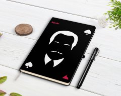 Kişiye Özel Godfather Baba Tasarımlı Siyah Defter ve Kalem Hediye Seti-11