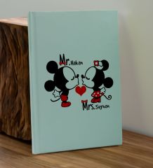 BK Gift Sevgiliye Özel İsimli Su Yeşili Defter ve Yeşil Cam Matara Hediye Seti-5, Sevgiliye Hediye, Sevgililer Günü, Yeni İş Hediyesi