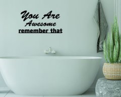 BK Home You Are Awesome Remember That Ahşap Duvar Yazısı