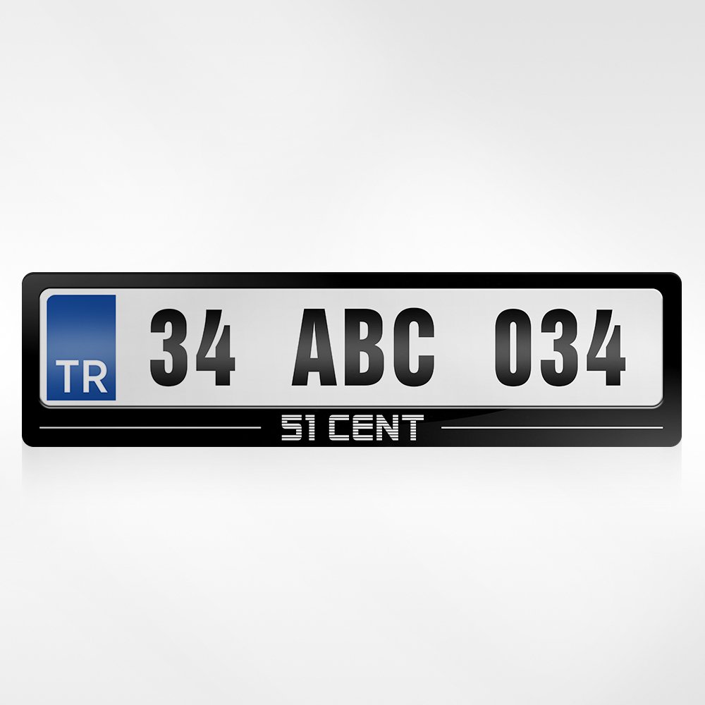 Kişiye Özel 51 Cent Yazılı Plakalık - 1