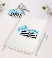 Kişiye Özel Network Mühendisi Beyaz Defter Kalem Ve Anahtarlık Hediye Seti