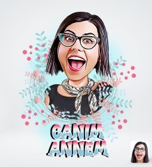 Kişiye Özel Canım Annem Tasarımlı Dijital Karikatür-1