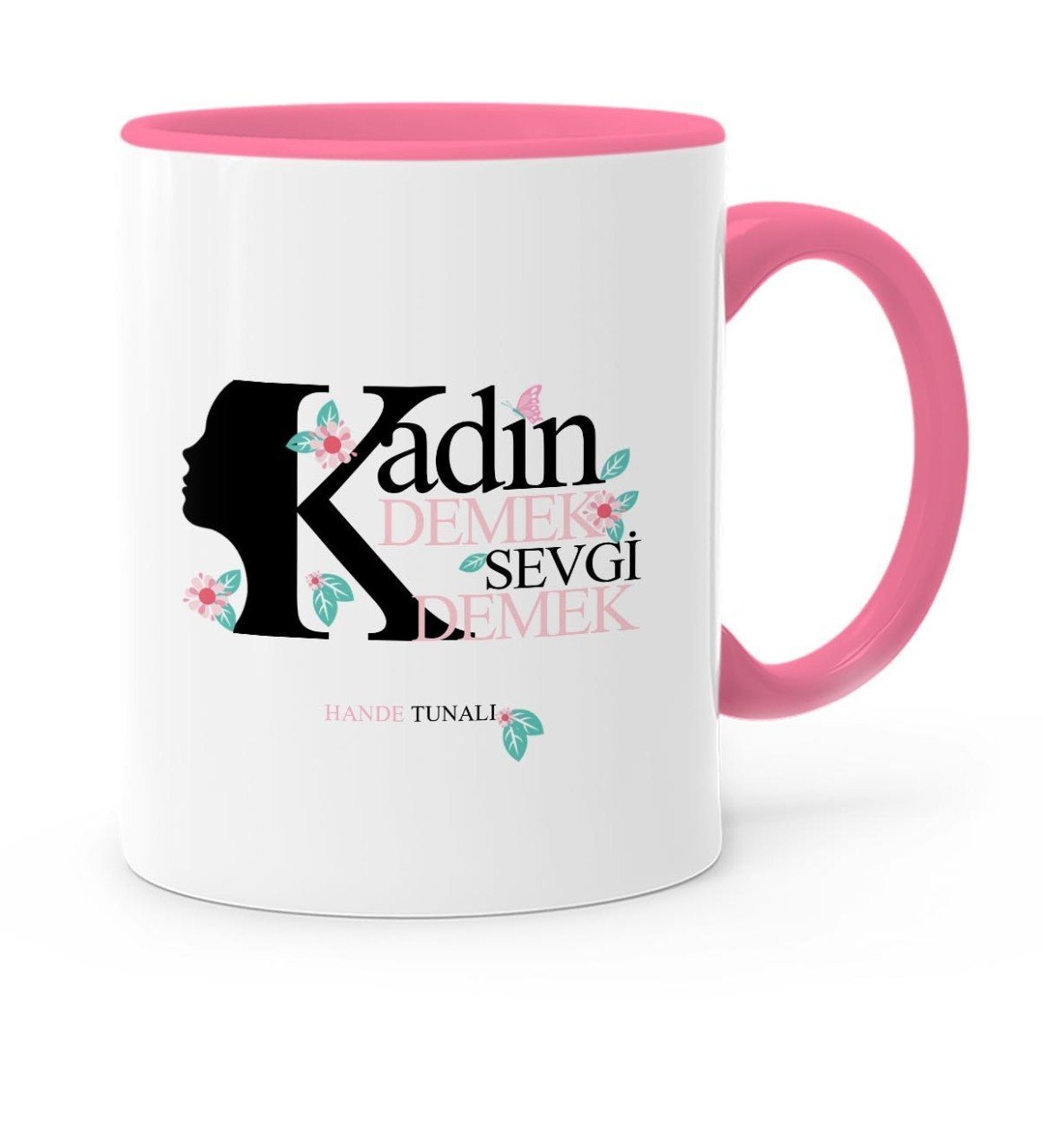 Kişiye Özel Kadınlar Günü Pembe Kupa Bardak - 5