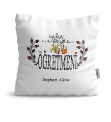 Kişiye Özel Yılın En İyi Öğretmeni Saten Yastık - 2