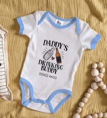 BK Kids Kişiye Özel Mavi Bebek Body Zıbın - Model 26