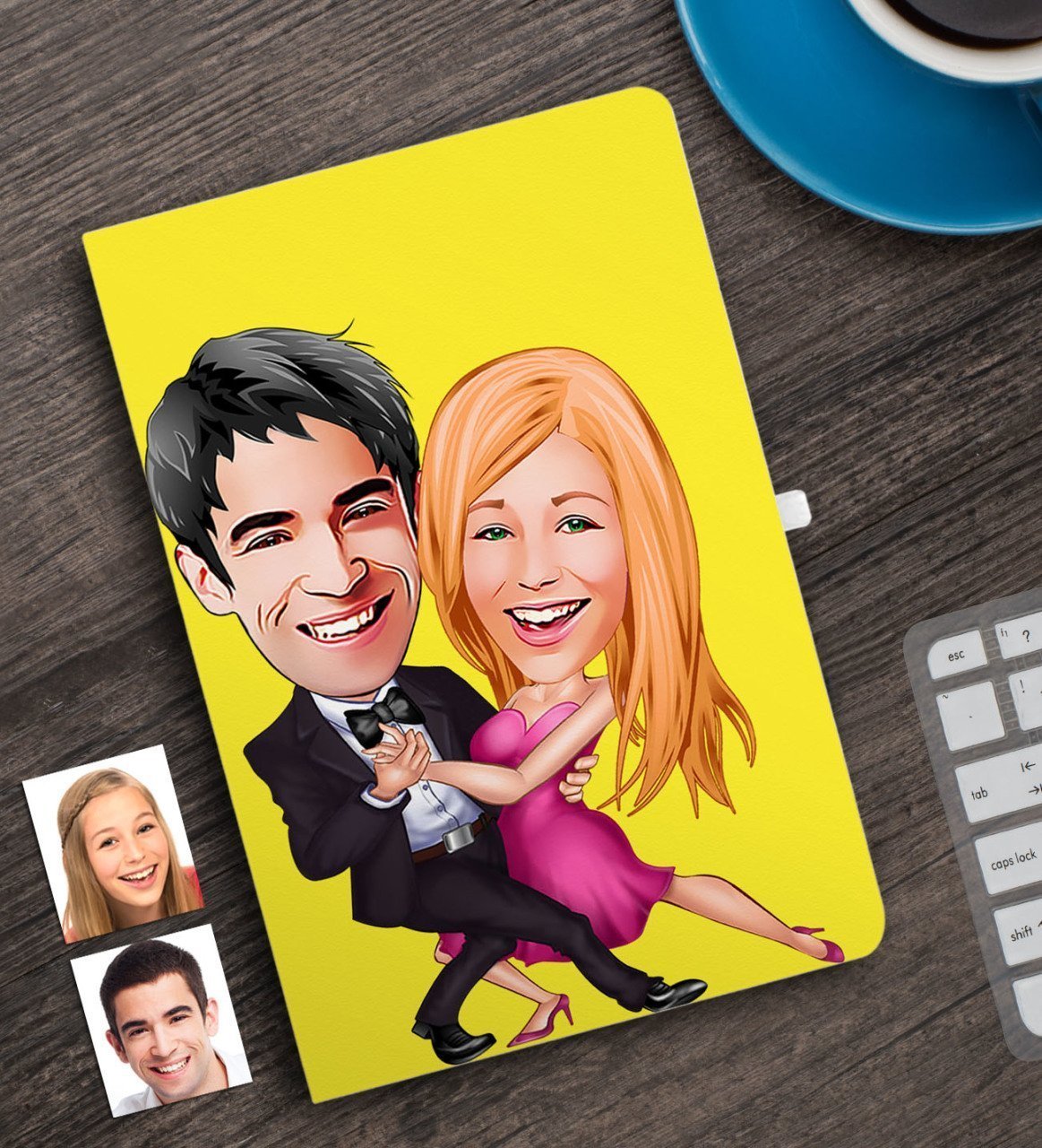 Kişiye Özel Sevgililer Karikatürlü Defter-13
