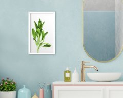 BK Home Banyo Dekoratif Ahşap Beyaz Çerçeveli Tablo-13