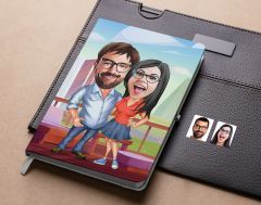 Bk Gift Kişiye Özel Sevgililer Karikatürlü Beyaz Defter-105 , Arkadaşa Hediye , Sevgiliye Hediye