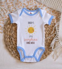 BK Kids Kişiye Özel Mavi Bebek Body Zıbın - Model 25