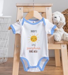 BK Kids Kişiye Özel Mavi Bebek Body Zıbın - Model 25