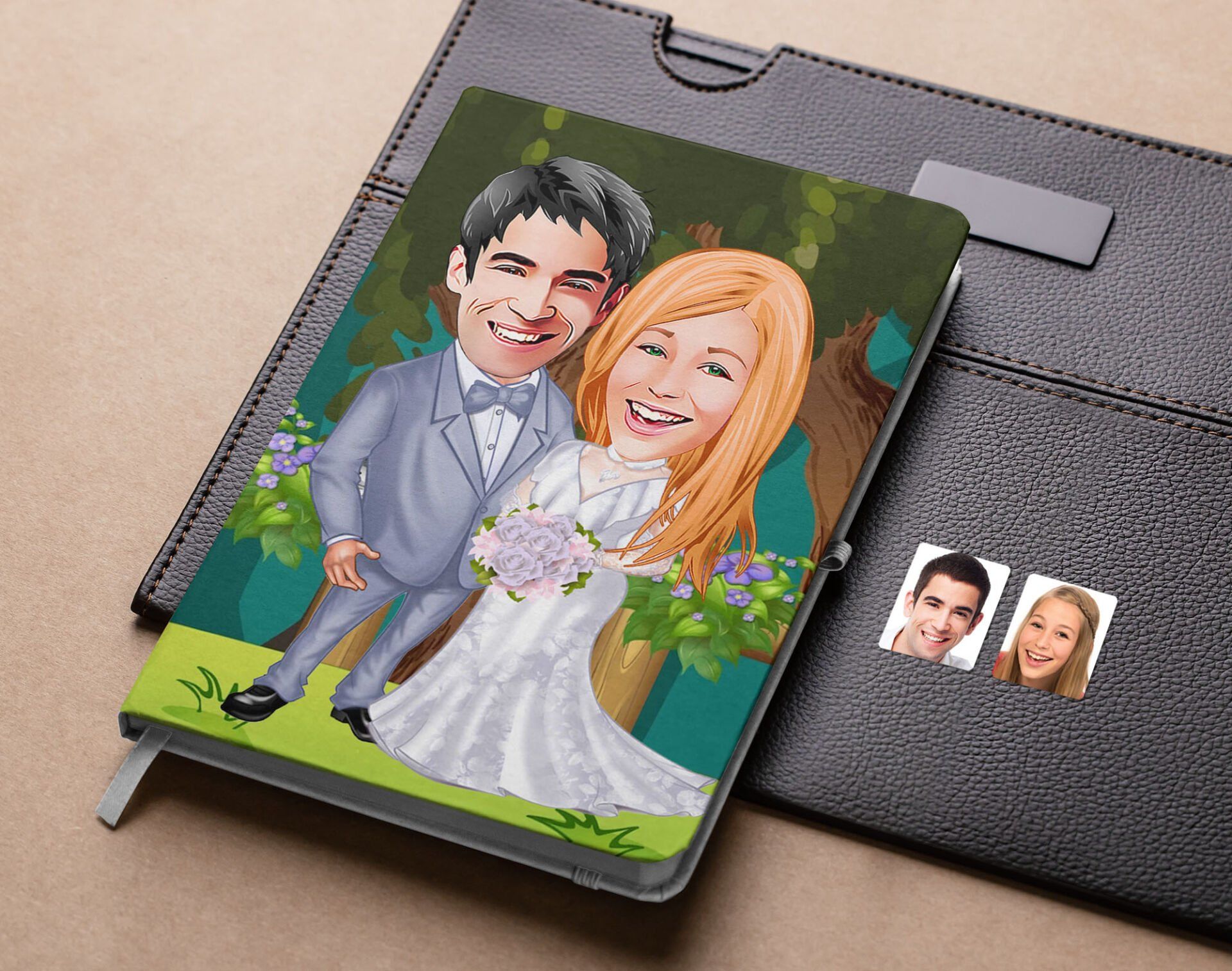 Bk Gift Kişiye Özel Sevgililer Karikatürlü Beyaz Defter-104 , Arkadaşa Hediye , Sevgiliye Hediye