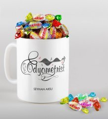 Kişiye Özel Odyometrist Kupa ve Haribo Şeker Hediye Seti