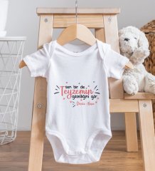 BK Kids İsimli Sen Bir De Teyzemin Güzelliğini Gör Tasarımlı Bebek Body Zıbın - Model 1