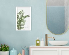 BK Home Banyo Dekoratif Ahşap Beyaz Çerçeveli Tablo-11