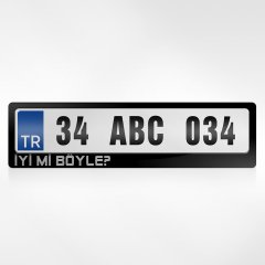 Kişiye Özel İyi mi Böyle Yazılı Plakalık