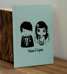 BK Gift Sevgiliye Özel İsimli Su Yeşili Defter ve Yeşil Cam Matara Hediye Seti-1, Sevgiliye Hediye, Sevgililer Günü, Yeni İş Hediyesi