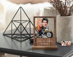 BK Gift Kişiye Özel Sevgililer Karikatürlü Ahşap Standlı Biblo, Sevgililer Günü Hediyesi, Doğum Günü Hediyesi, Yıl Dönümü Hediyesi-11