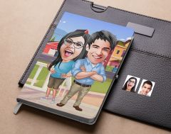 Bk Gift Kişiye Özel Sevgililer Karikatürlü Beyaz Defter-101 , Arkadaşa Hediye , Sevgiliye Hediye