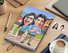 Bk Gift Kişiye Özel Sevgililer Karikatürlü Beyaz Defter-101 , Arkadaşa Hediye , Sevgiliye Hediye