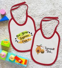 BK Kids Teyze Tasarımlı 2’li Kırmızı Mama Önlüğü-2