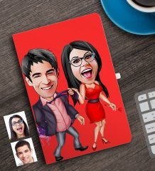 Kişiye Özel Sevgililer Karikatürlü Defter-4