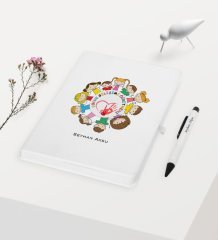 Kişiye Özel Çocuk Gelişimi Öğretmeni Temalı Beyaz Defter Kalem Hediye Seti - 1