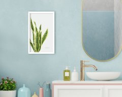 BK Home Banyo Dekoratif Ahşap Beyaz Çerçeveli Tablo-9