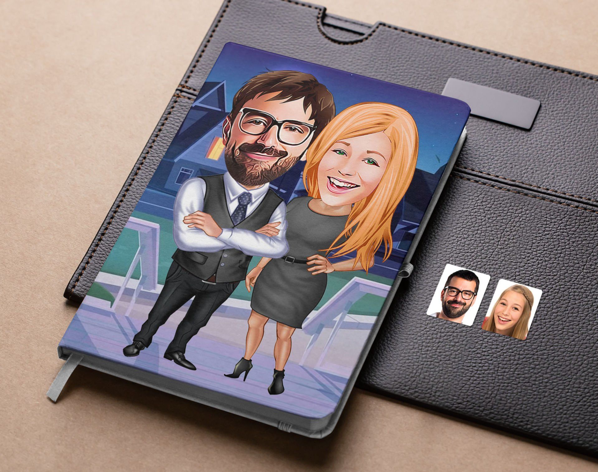 Bk Gift Kişiye Özel Sevgililer Karikatürlü Beyaz Defter-100 , Arkadaşa Hediye , Sevgiliye Hediye