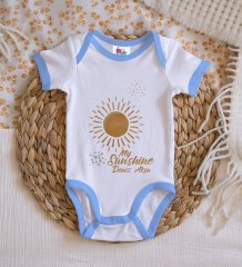 BK Kids Kişiye Özel Mavi Bebek Body Zıbın - Model 20
