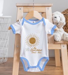 BK Kids Kişiye Özel Mavi Bebek Body Zıbın - Model 20