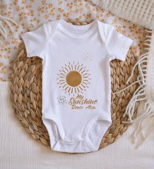 BK Kids İsimli My Sunshine Tasarımlı Bebek Body Zıbın - Model 1