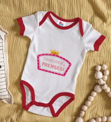 BK Kids Trakyanın Prensesi Tasarımlı Kırmızı Bebek Body Zıbın-1