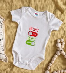 BK Kids Umut Off Tasarımlı Beyaz Bebek Body Zıbın-1