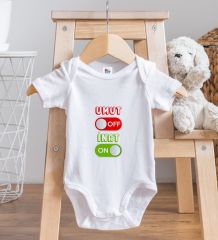 BK Kids Umut Off Tasarımlı Beyaz Bebek Body Zıbın-1