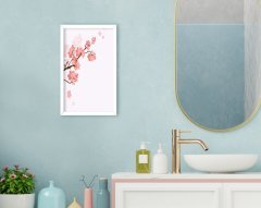 BK Home Banyo Dekoratif Ahşap Beyaz Çerçeveli Tablo-8