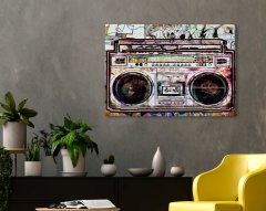 BK Home Retro Boombox Tasarımlı Kanvas Tablo 70x100cm-1