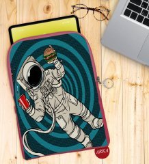 BK Gift Pop Art Tasarımlı Taşınabilir Koruyucu Tablet Kılıfı & Organizer Çanta - Pembe-8