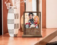 BK Gift Kişiye Özel Sevgililer Karikatürlü Ahşap Standlı Biblo, Sevgililer Günü Hediyesi, Doğum Günü Hediyesi, Yıl Dönümü Hediyesi-8