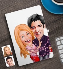 Kişiye Özel Sevgililer Karikatürlü Defter-2