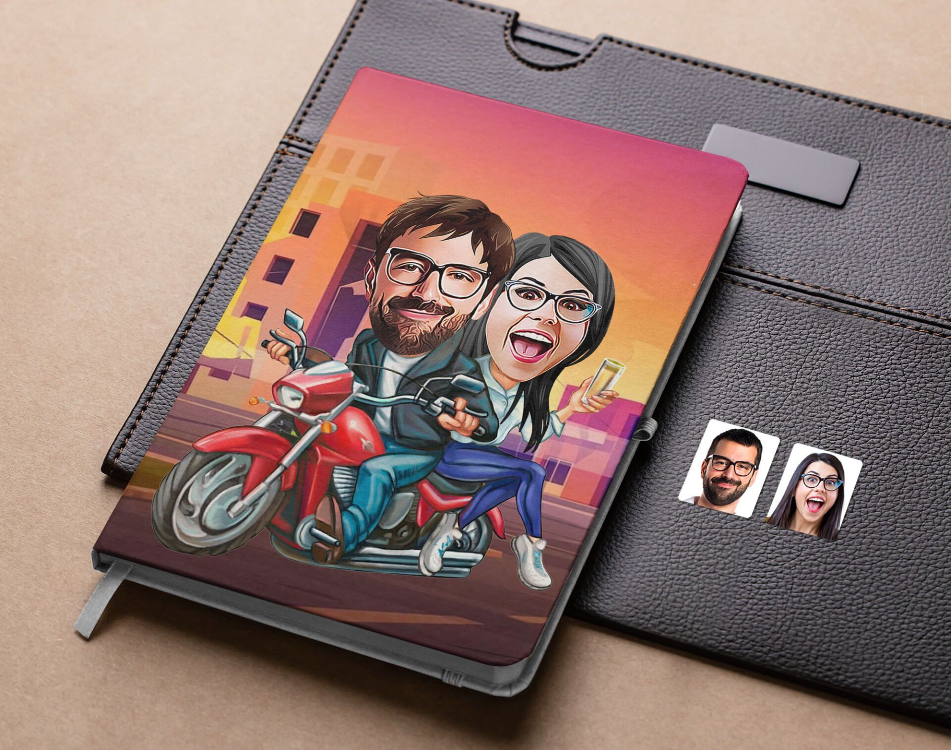 Bk Gift Kişiye Özel Sevgililer Karikatürlü Beyaz Defter-97 , Arkadaşa Hediye , Sevgiliye Hediye