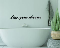 BK Home Live Your Dreams Ahşap Duvar Yazısı