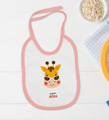 BK Kids Super Hero Tasarımlı Pembe Bebek Body Zıbın ve Mama Önlüğü Hediye Seti-1