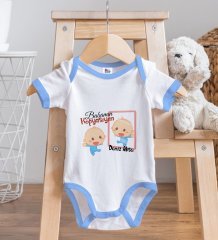 BK Kids Kişiye Özel Mavi Bebek Body Zıbın - Model 18