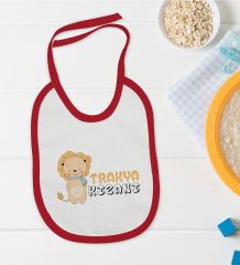 BK Kids Trakya Kızanı Tasarımlı Kırmızı Bebek Mama Önlüğü-2