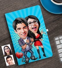 Kişiye Özel Sevgililer Karikatürlü Defter-1