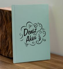 BK Gift Kişiye Özel İsimli Su Yeşili Defter ve Yeşil Cam Matara Hediye Seti-4, Sevgiliye Hediye, Arkadaşa Hediye, Yeni İş Hediyesi
