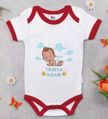 BK Kids Trakya Kızanı Tasarımlı Kırmızı Bebek Body Zıbın